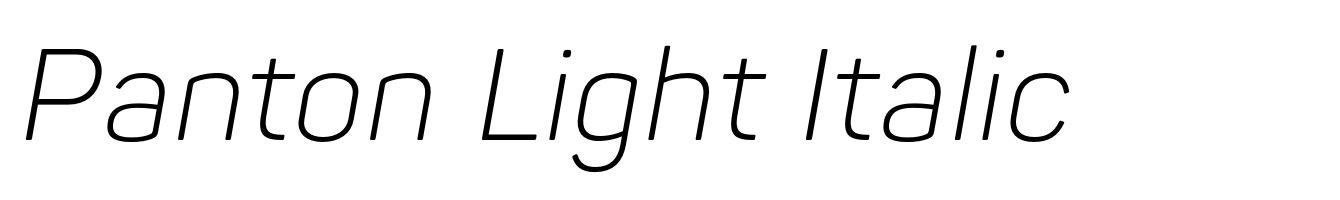 Panton Light Italic